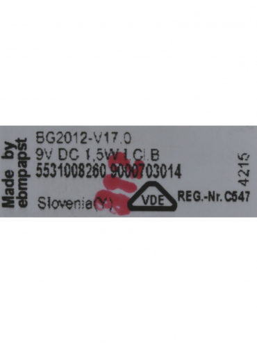 Мотор вентилятора Холодильника BOSCH 00742007 ( BG2012-V17.0 9000573911 1,5W 9V )